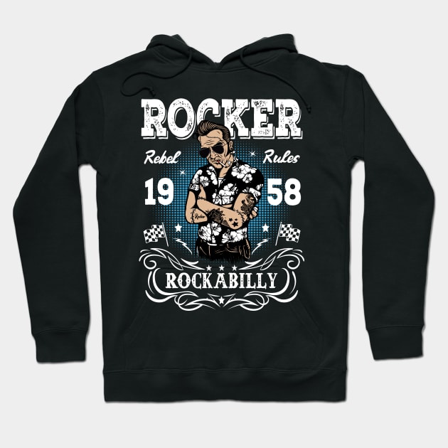 Rocker 1958 Hoodie by yukiotanaka